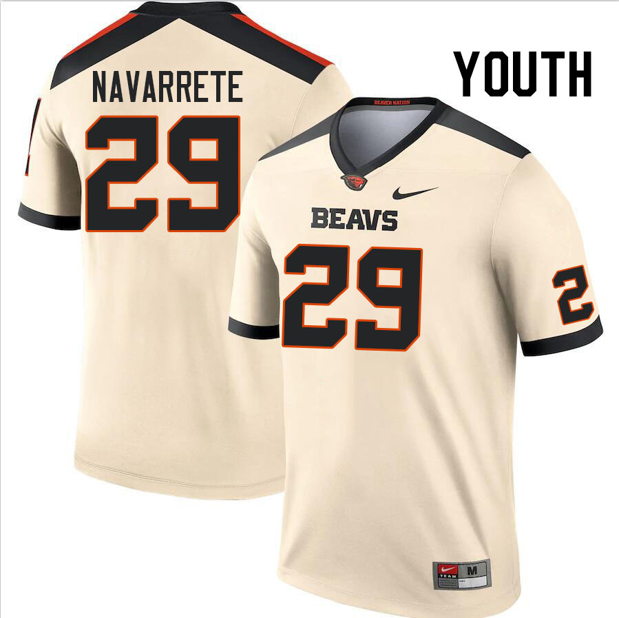 Youth #29 Dyontae Navarrete Oregon State Beavers College Football Jerseys Stitched Sale-Cream - Click Image to Close
